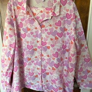 ❤️ The Company Store Women’s Valentine Heart Pajama Set long XXL